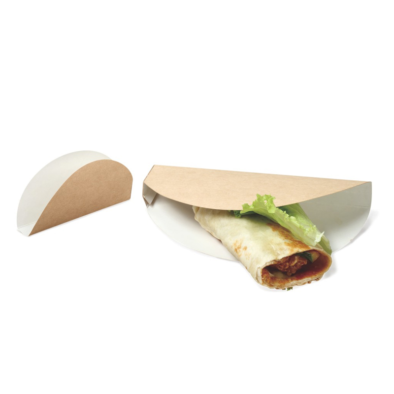 天然牛皮纸墨西哥卷饼打包盒